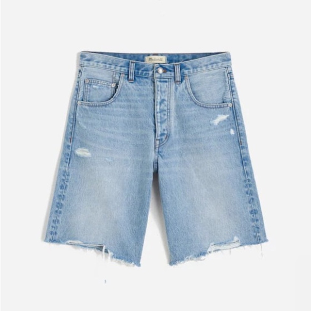 Madewell The Essex Long Baggy Short In Londe Wash